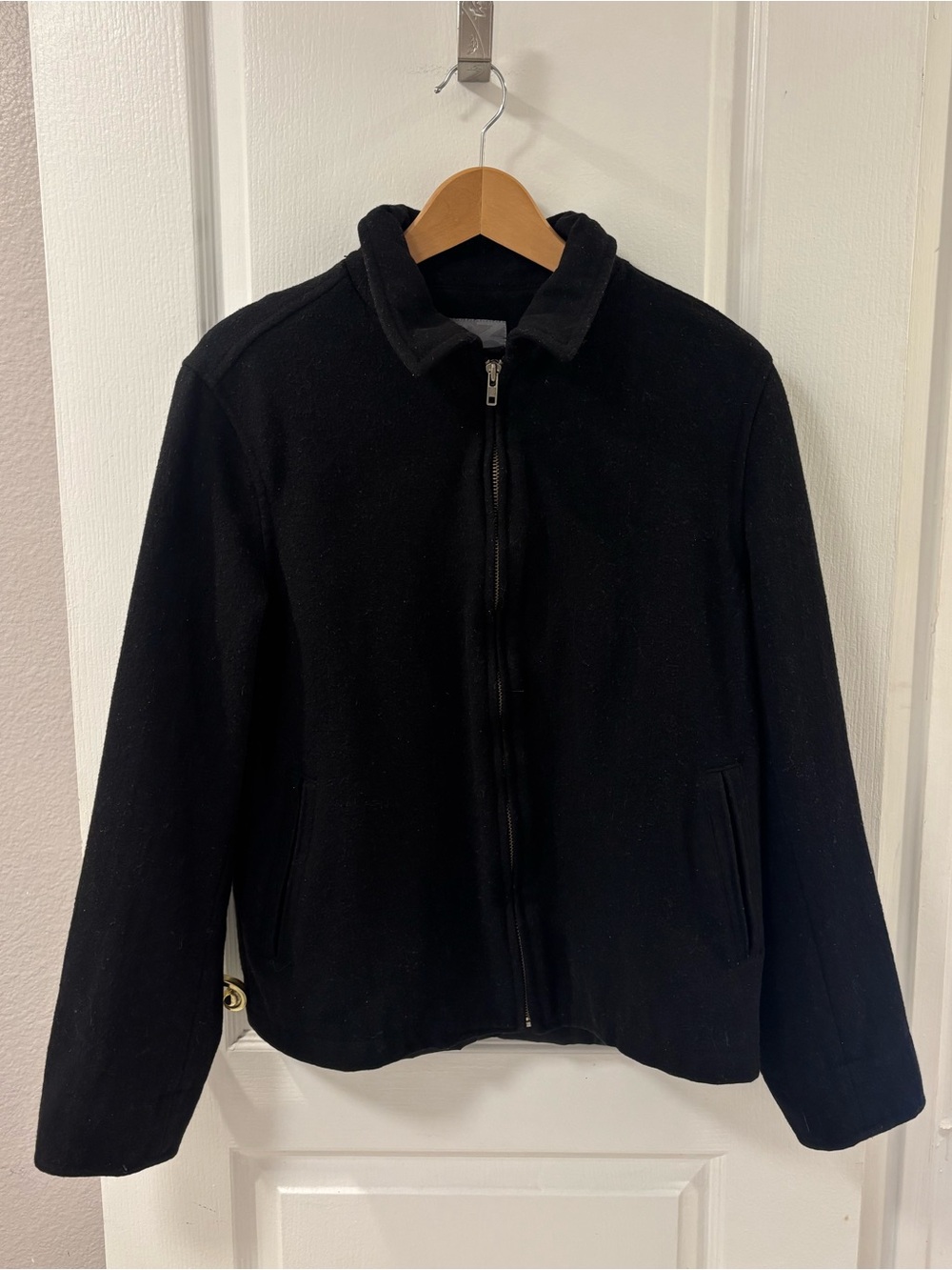 Vintage Old Navy Wool Blend Classic Harrington Jacket Bomber Work Winter Coat M